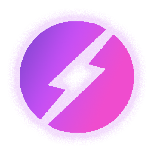 Mixera TV App Logo - Lightning Bolt in Purple Gradient